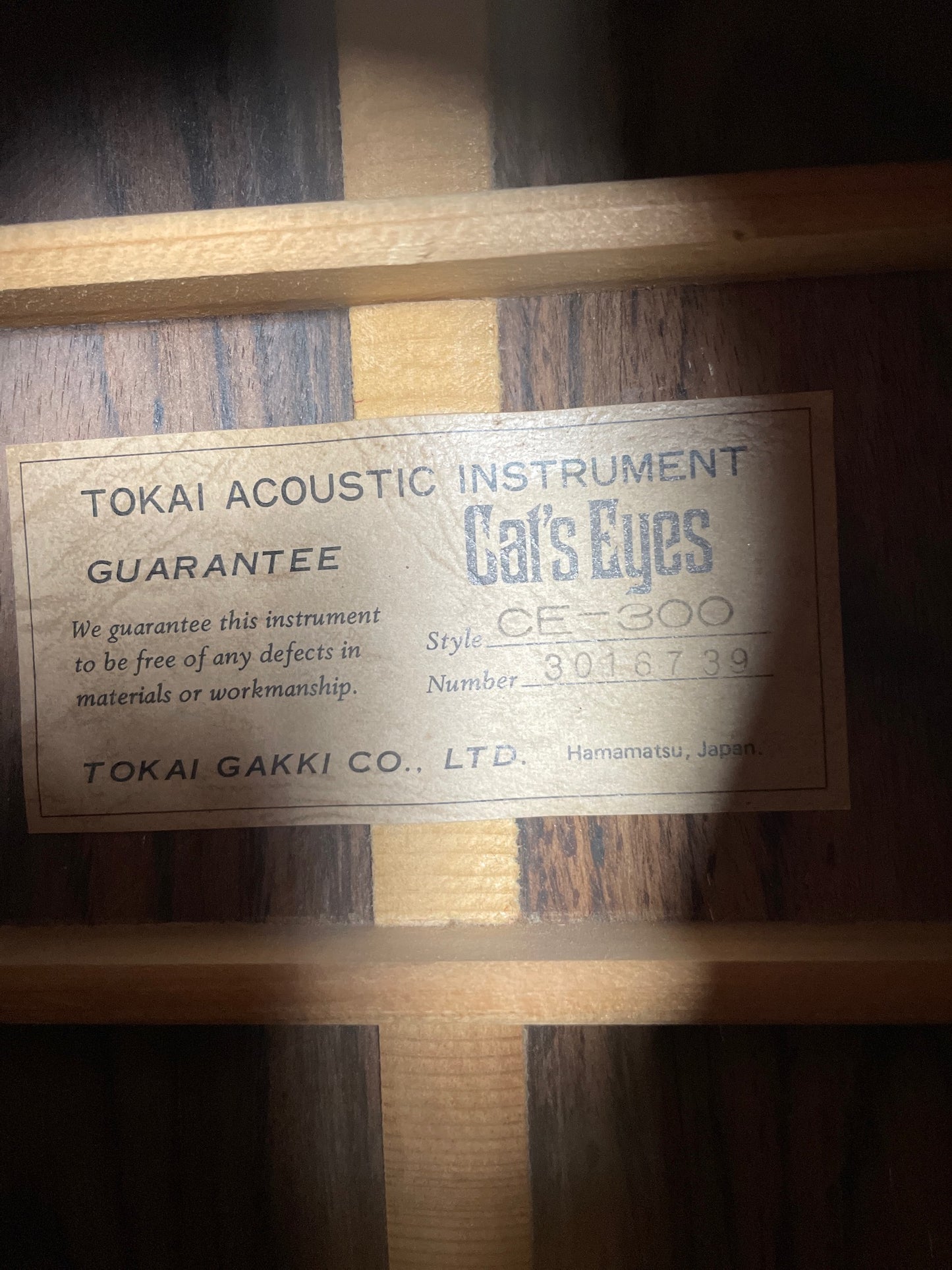 Tokai Cat's Eyes CE-300